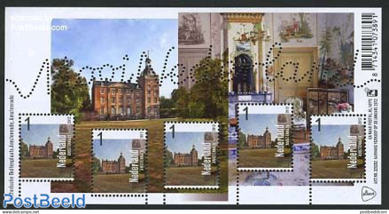 Netherlands 2012 Beautiful Netherlands, Amstenrade S/s, Mint NH, Various - Tourism - Art - Castles & Fortifications - Unused Stamps