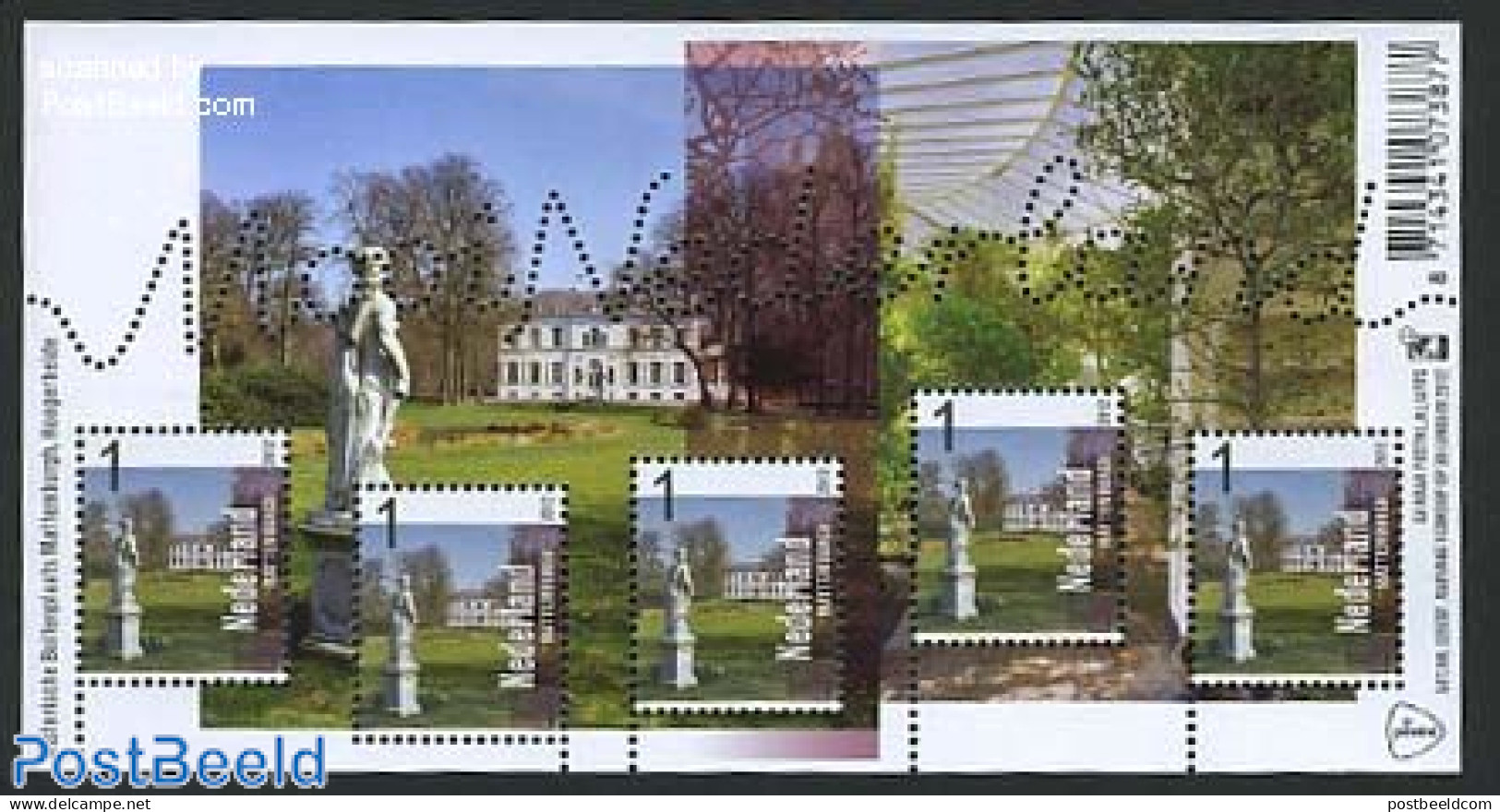 Netherlands 2012 Beautiful Netherlands, Mattemburgh S/s, Mint NH, Art - Castles & Fortifications - Sculpture - Unused Stamps