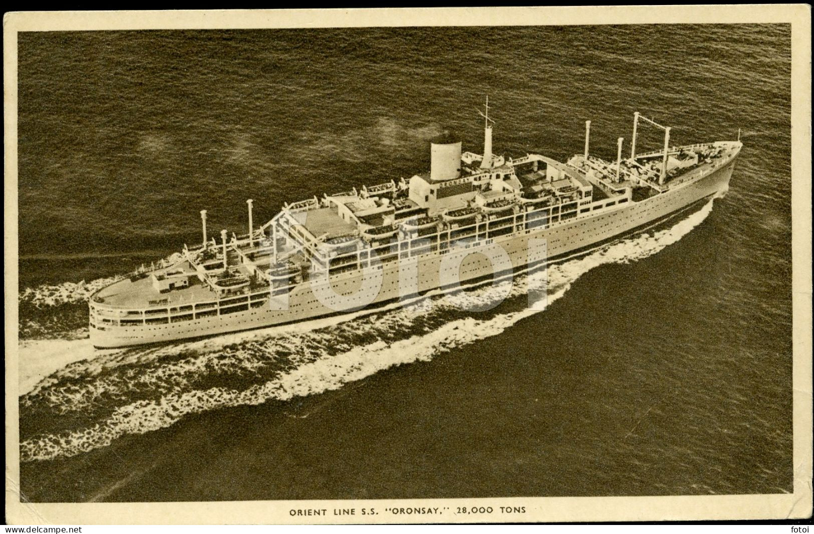 1958 Postcard OCEAN LINER ORIENT LINE SHIP Ships SS ORONSAY PAQUEBOT PAQUETE BATEAUX - Paquebots