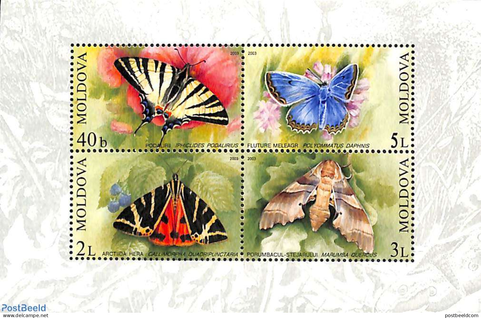 Moldova 2003 Butterflies M/s, Mint NH, Nature - Butterflies - Other & Unclassified