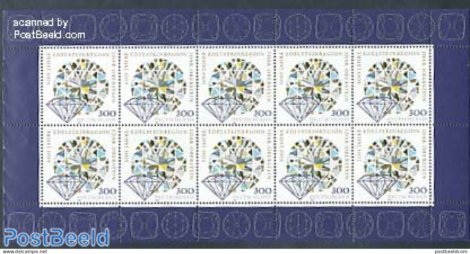 Germany, Federal Republic 1997 500 Years Gemstones From Idar Oberstein M/s, Mint NH, History - Geology - Unused Stamps