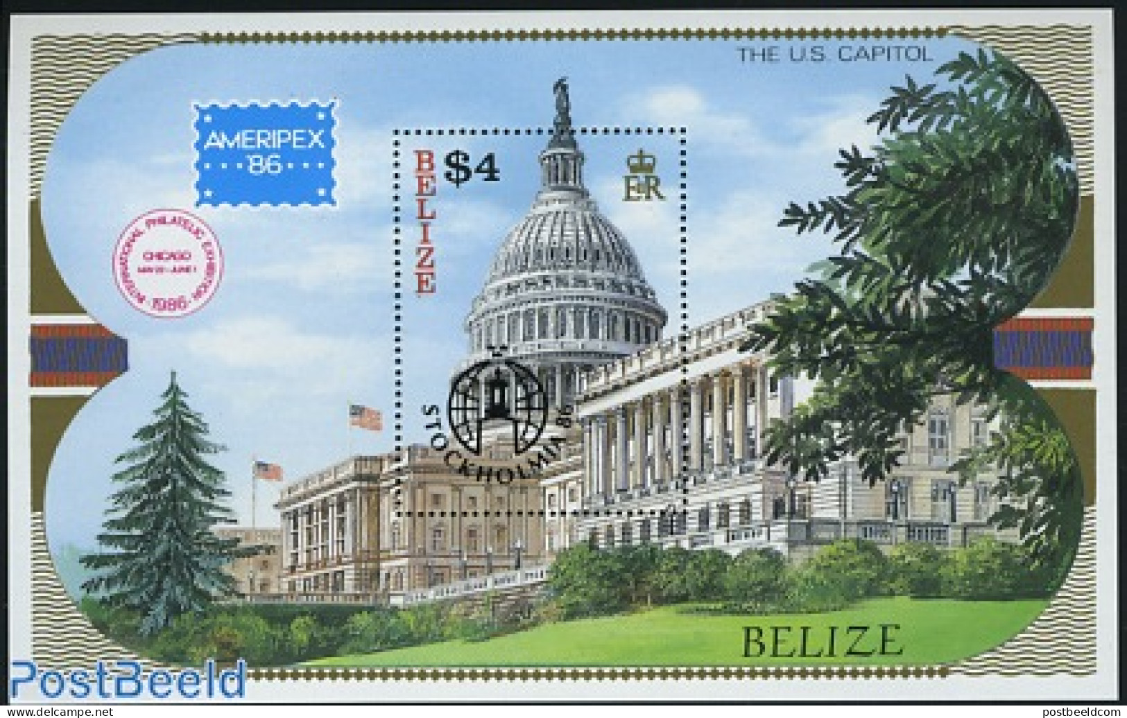Belize/British Honduras 1986 Stockholmia S/s, Mint NH, Philately - British Honduras (...-1970)