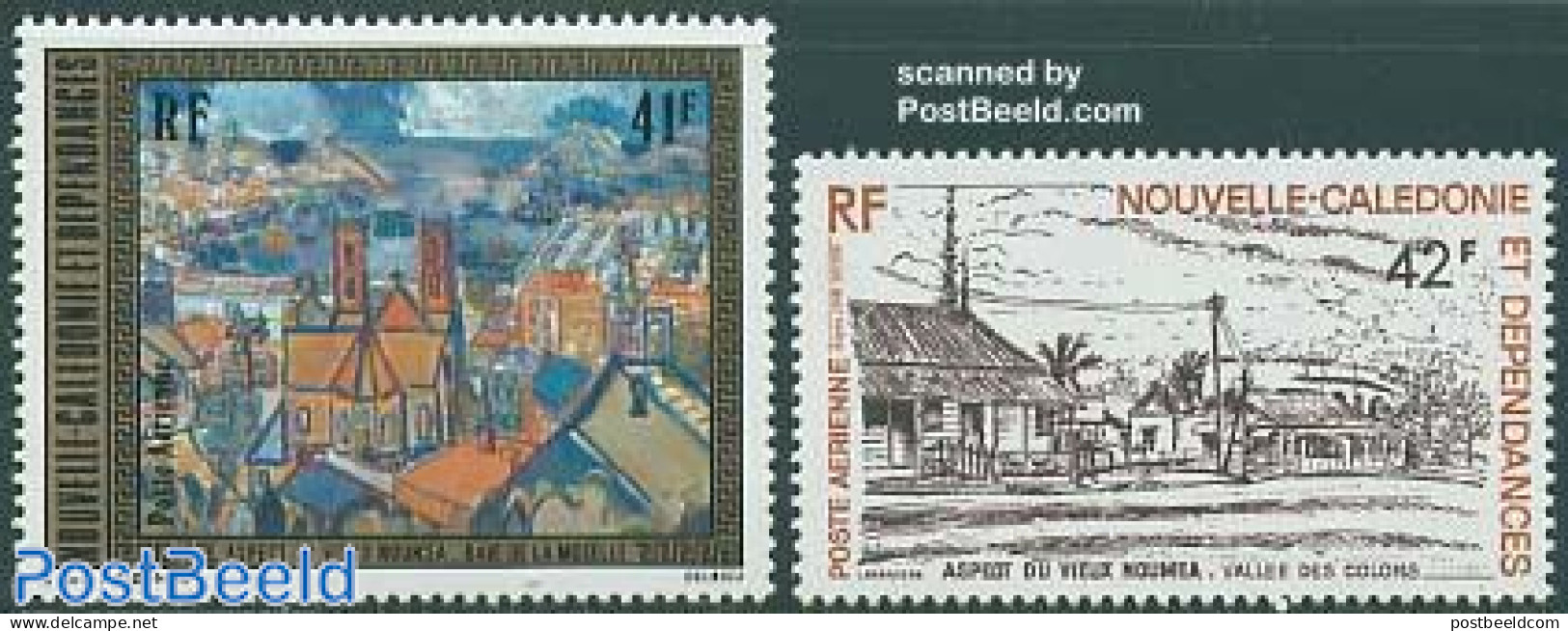 New Caledonia 1977 Old Noumea 2v, Mint NH, Religion - Churches, Temples, Mosques, Synagogues - Neufs