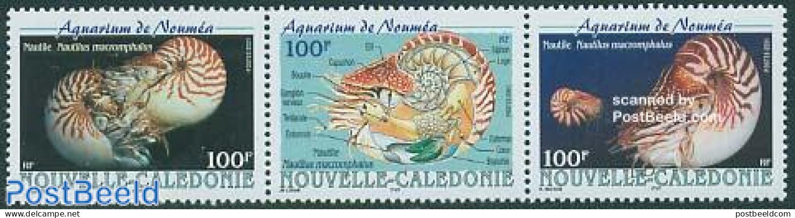 New Caledonia 2001 Noumea Aquarium 3v [::], Mint NH, Nature - Shells & Crustaceans - Neufs