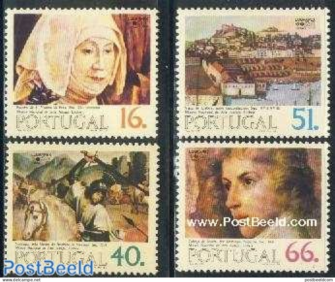 Portugal 1984 Lubrapex 4v, Mint NH, Nature - Transport - Horses - Ships And Boats - Art - Paintings - Unused Stamps