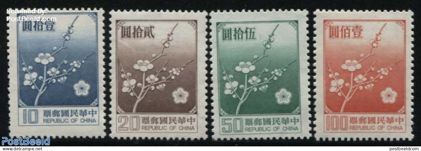 Taiwan 1979 Flowers, Definitives 4v, Mint NH, Nature - Flowers & Plants - Other & Unclassified