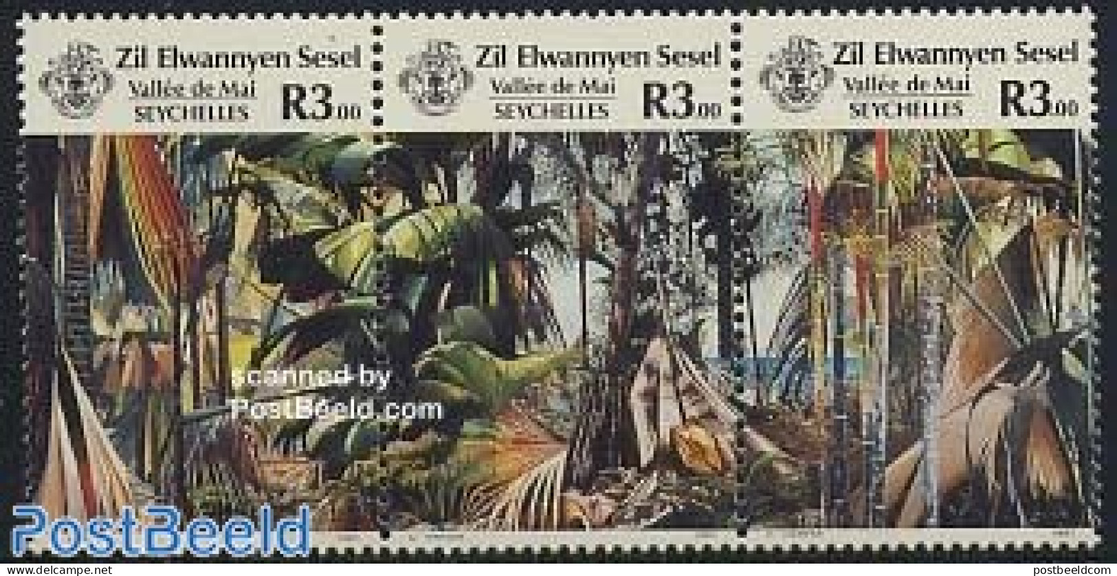 Seychelles, Zil Eloigne Sesel 1987 Tourism 3v [::], Mint NH, Nature - Various - Trees & Forests - Tourism - Rotary, Lions Club