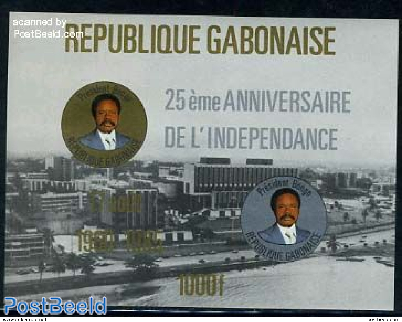 Gabon 1985 Independence Anniversary S/s, Mint NH, History - Politicians - Neufs
