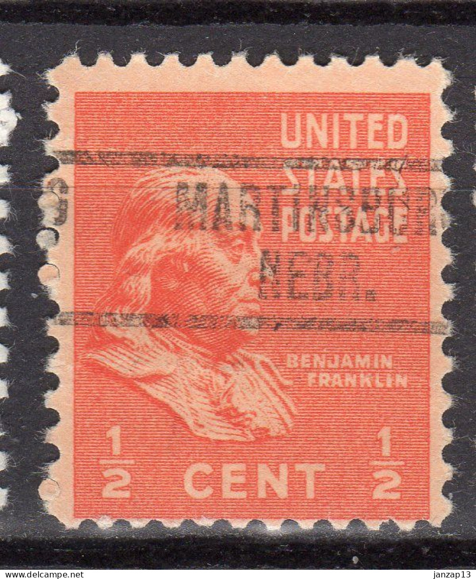 MM-704; USA Precancel/Vorausentwertung/Preo; MARTINSBURG (NE), Type 734 - Préoblitérés