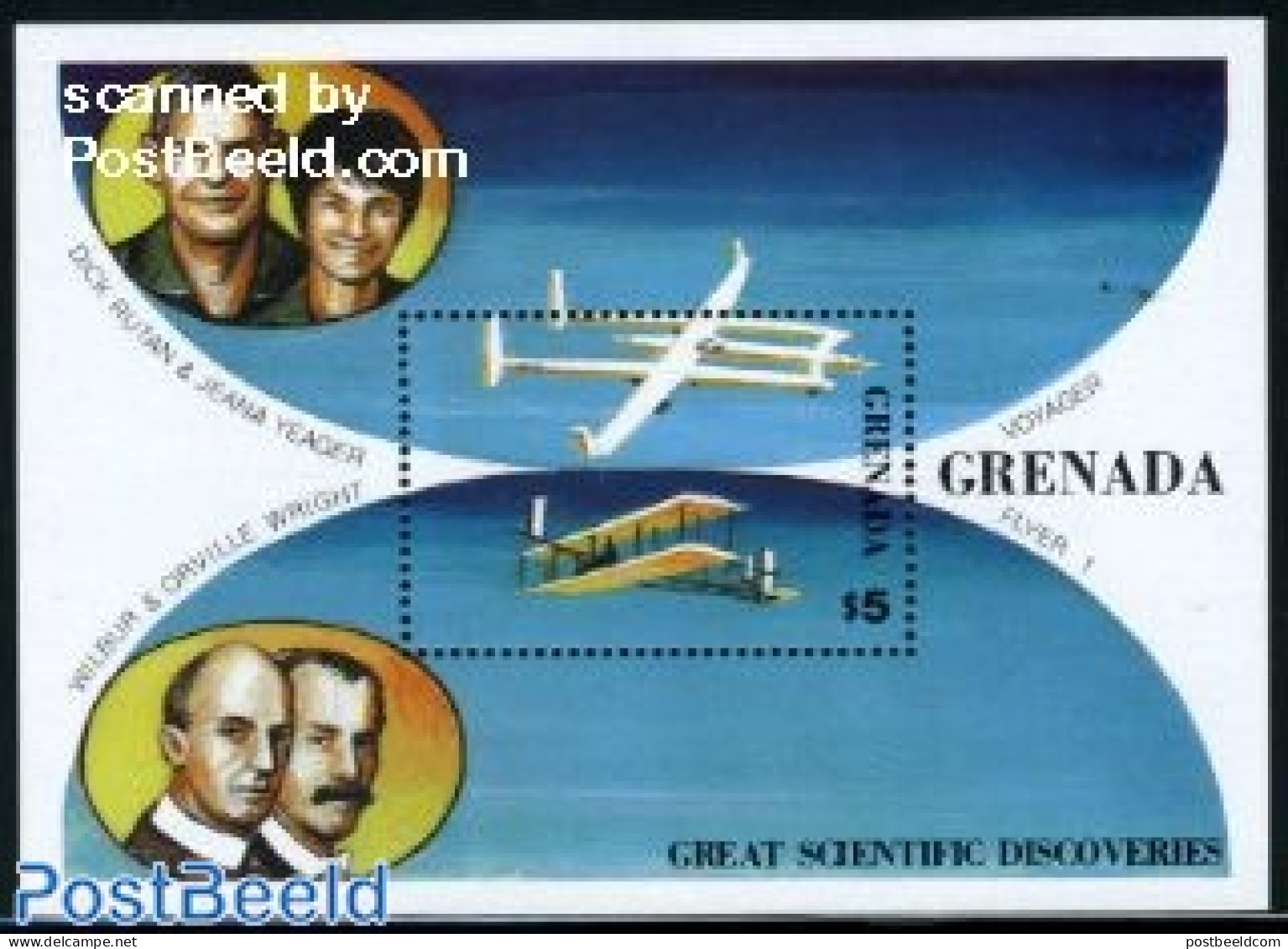 Grenada 1987 Scientific Discoveries S/s, Mint NH, Science - Transport - Inventors - Aircraft & Aviation - Airplanes
