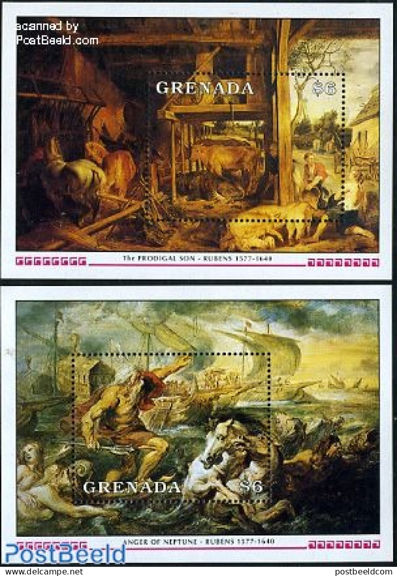 Grenada 1991 Rubens 2 S/s, Mint NH, Art - Paintings - Rubens - Other & Unclassified
