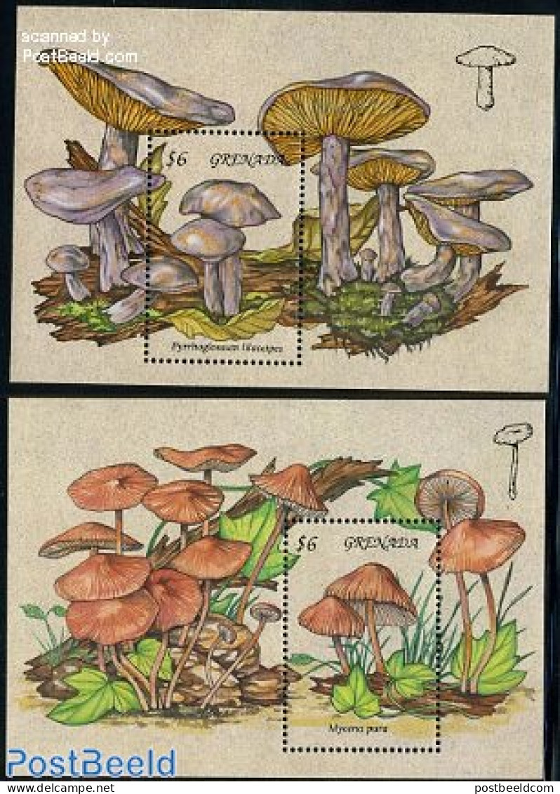 Grenada 1994 Mushrooms 2 S/s, Mint NH, Nature - Mushrooms - Champignons