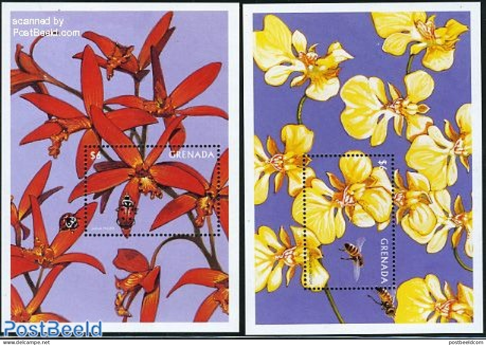 Grenada 1997 Orchids 2 S/s, Mint NH, Nature - Flowers & Plants - Orchids - Other & Unclassified