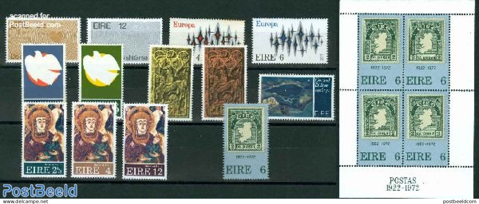 Ireland 1972 Yearset 1972, Complete, 13v + 1s/s, Mint NH, Various - Yearsets (by Country) - Neufs