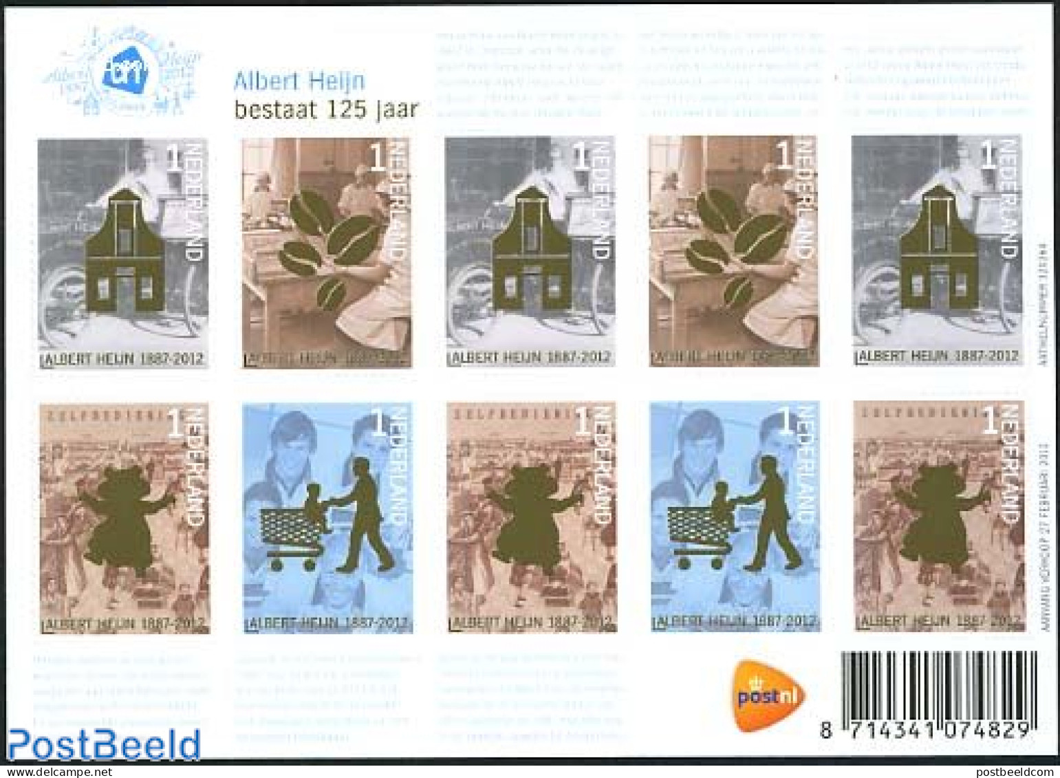 Netherlands 2012 125 Years Albert Heyn M/s S-a, Mint NH, Health - Food & Drink - Unused Stamps
