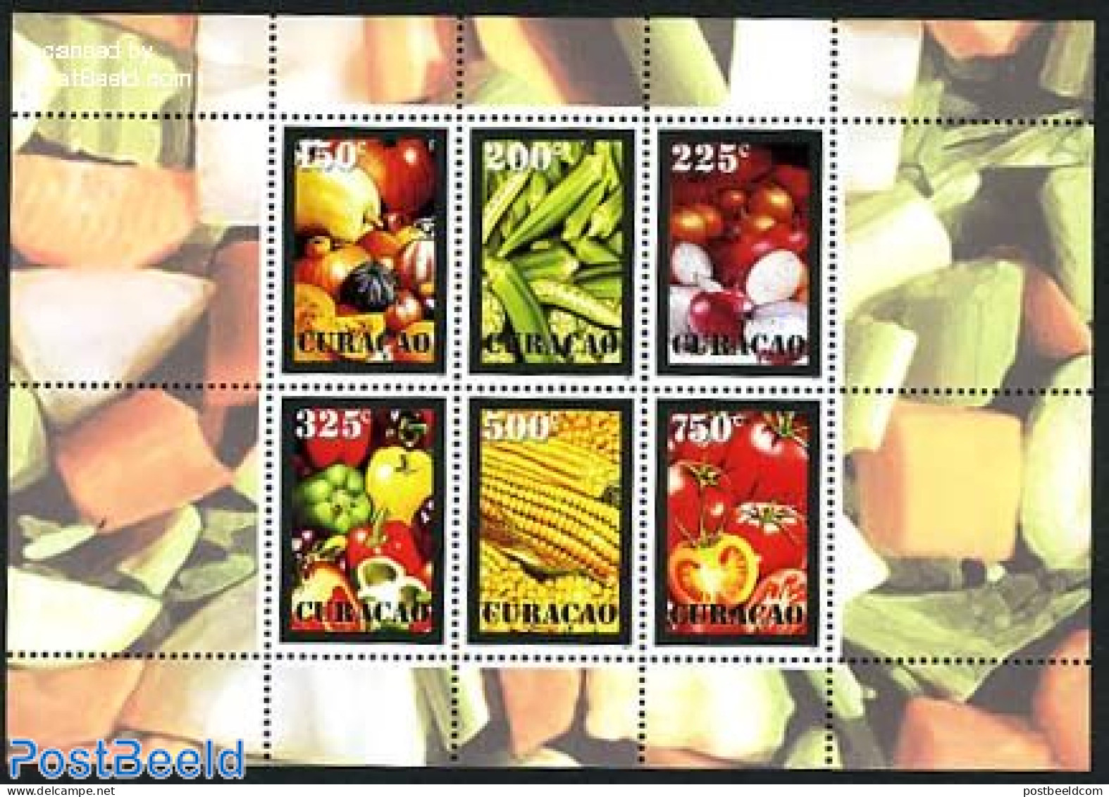 Curaçao 2011 Vegetables 6v M/s, Mint NH, Health - Food & Drink - Alimentation