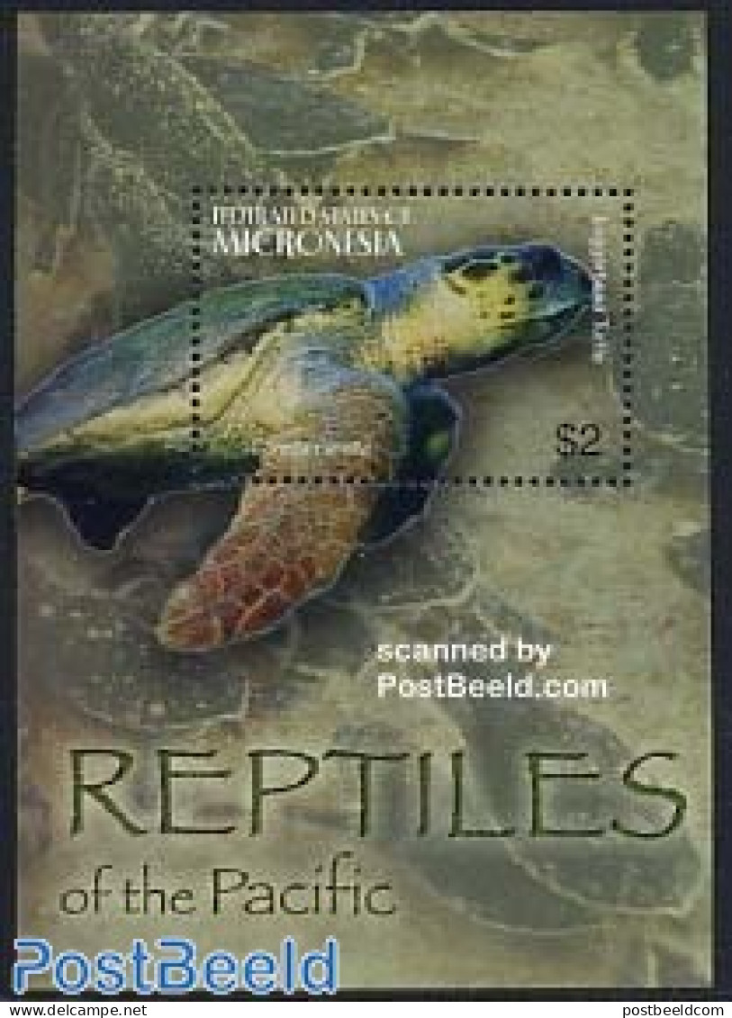 Micronesia 2004 Reptiles S/s, Loggerhead Turtle, Mint NH, Nature - Reptiles - Turtles - Micronesia