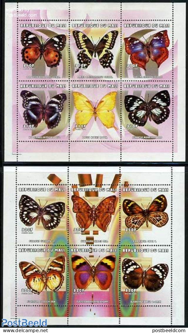 Mali 2000 Butterflies 12v (2 M/s), Mint NH, Nature - Butterflies - Mali (1959-...)
