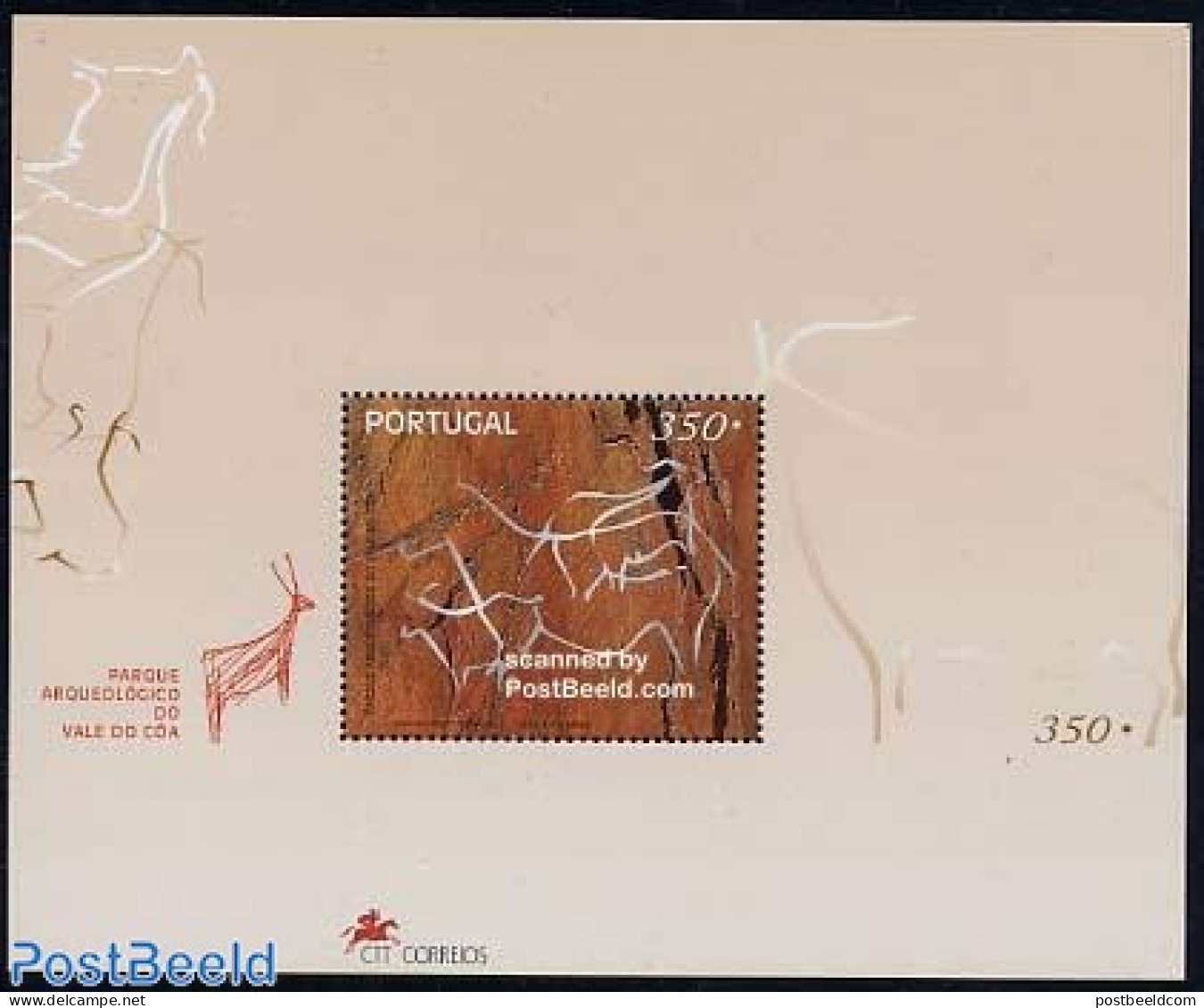 Portugal 1998 Coa Tal Park S/s, Mint NH, History - Archaeology - Art - Cave Paintings - Neufs