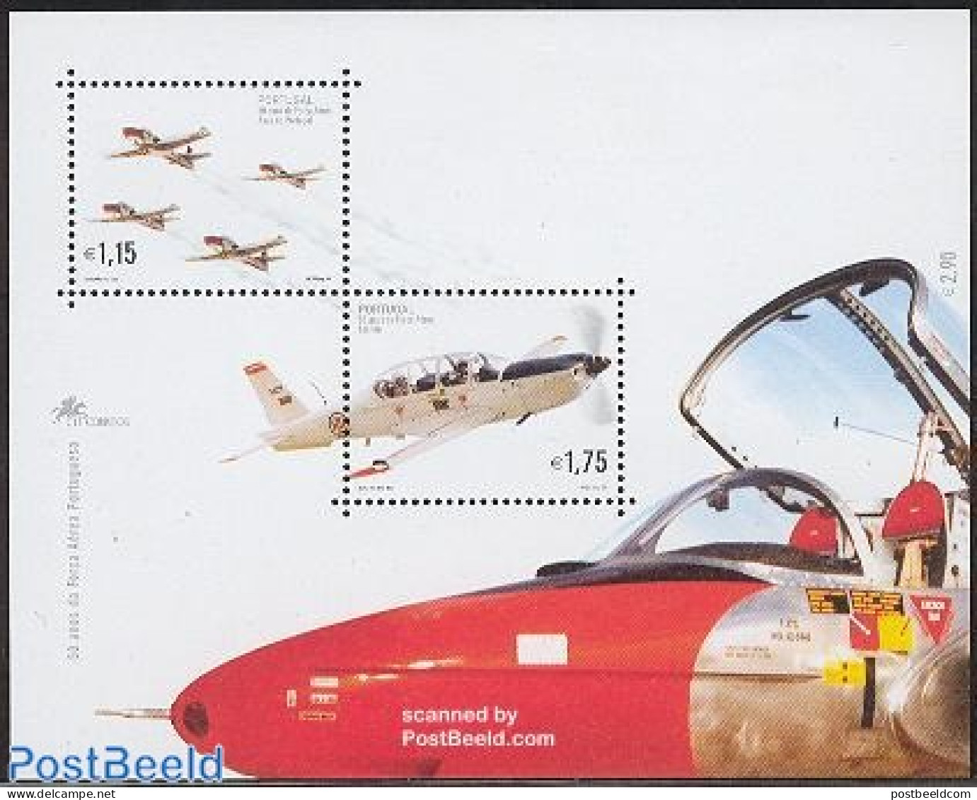 Portugal 2002 50 Years Air Force S/s, Mint NH, Transport - Aircraft & Aviation - Neufs