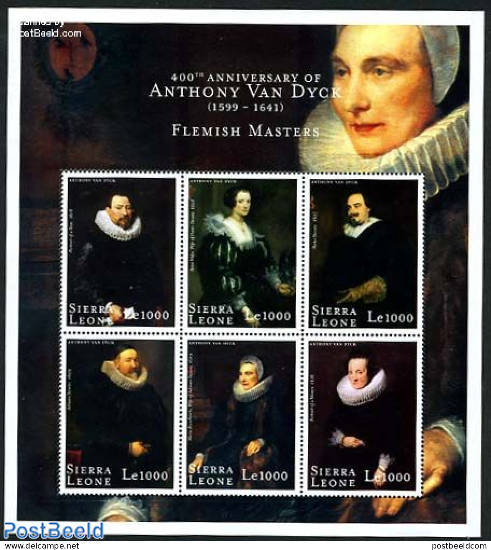 Sierra Leone 2000 Anthony Van Dyck 6v M/s, Mint NH, History - Netherlands & Dutch - Art - Paintings - Géographie