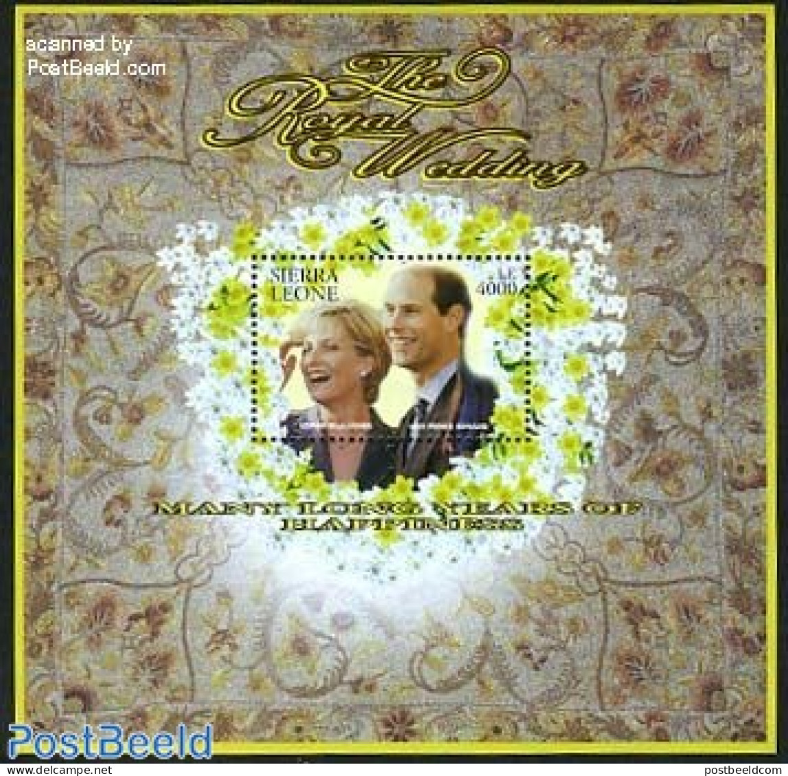 Sierra Leone 1999 Edward & Sophie Wedding S/s, Mint NH, History - Kings & Queens (Royalty) - Royalties, Royals