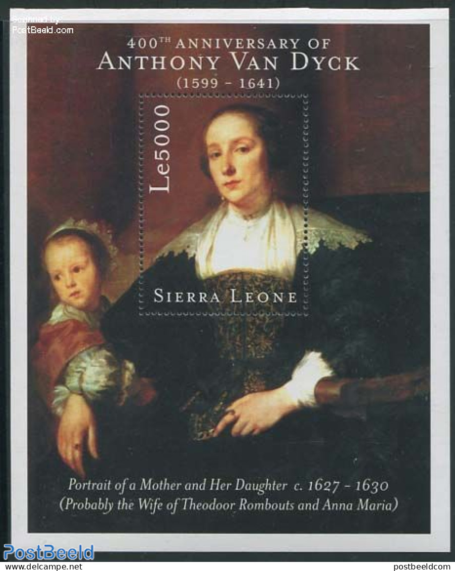 Sierra Leone 2000 Anthony Van Dyck S/s, Mother & Daughter, Mint NH, History - Netherlands & Dutch - Art - Paintings - Geography