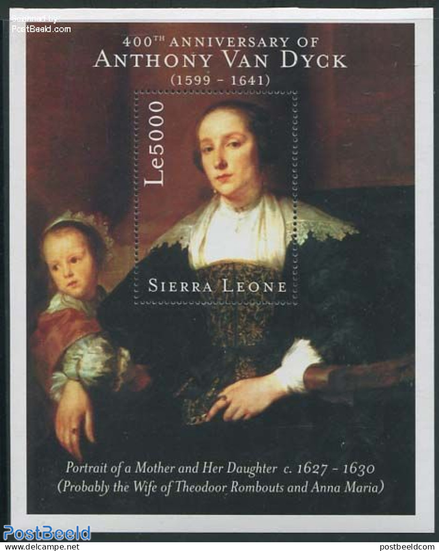 Sierra Leone 2000 Anthony Van Dyck S/s, Mother & Daughter, Mint NH, History - Netherlands & Dutch - Art - Paintings - Géographie