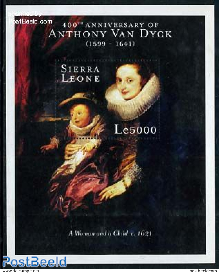 Sierra Leone 2000 Anthony Van Dyck S/s, Woman With Child, Mint NH, History - Netherlands & Dutch - Art - Paintings - Geography