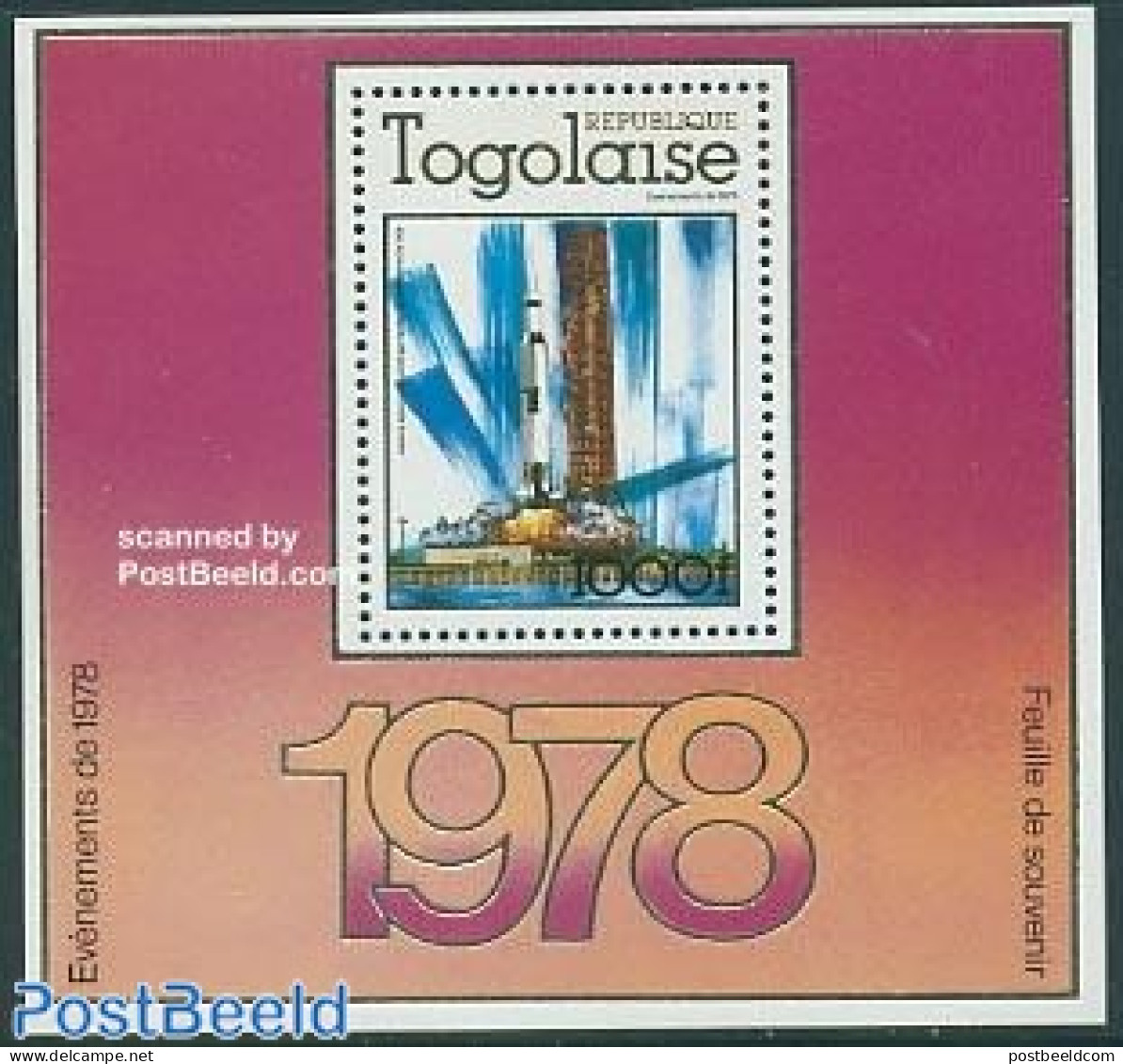 Togo 1978 Moonlanding S/s, Mint NH, Transport - Space Exploration - Togo (1960-...)
