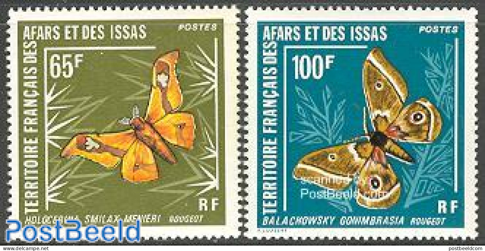 Afars And Issas 1976 Butterflies 2v, Mint NH, Nature - Butterflies - Ungebraucht