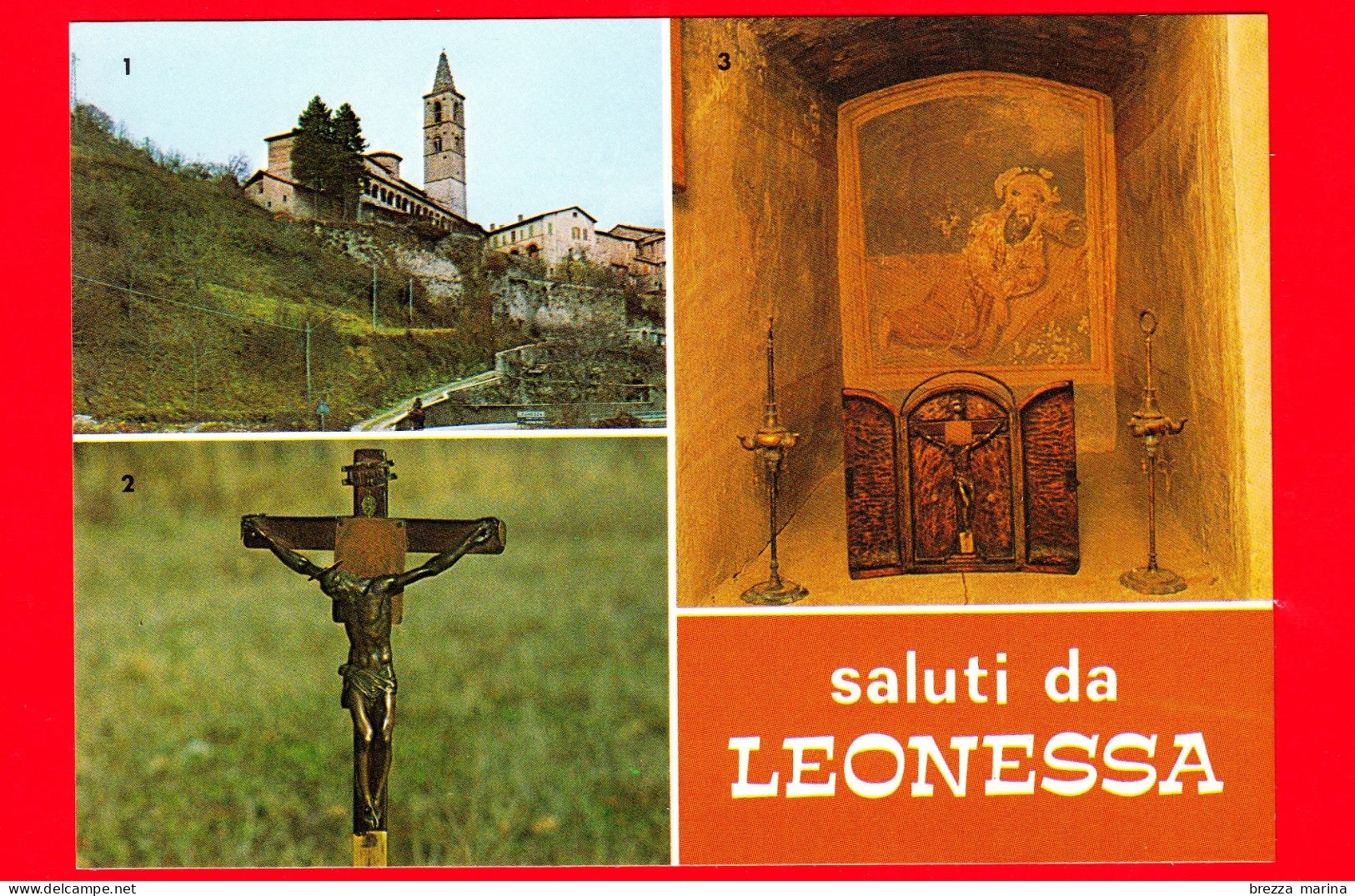 ITALIA - LAZIO - Cartolina Non Viaggiata - Leonessa (Rieti) - Chiesa S. Pietro - Crocifisso Di S. Giuseppe - Convento Ca - Otros & Sin Clasificación