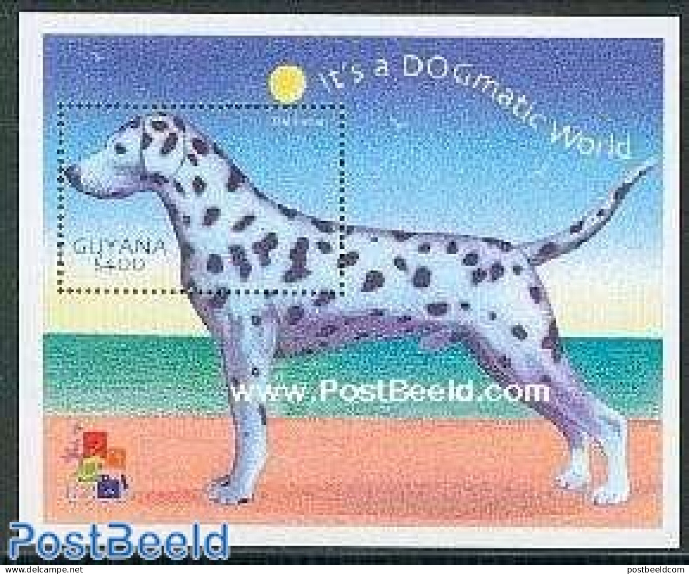 Guyana 2001 Dalmatian S/s, Mint NH, Nature - Dogs - Guiana (1966-...)