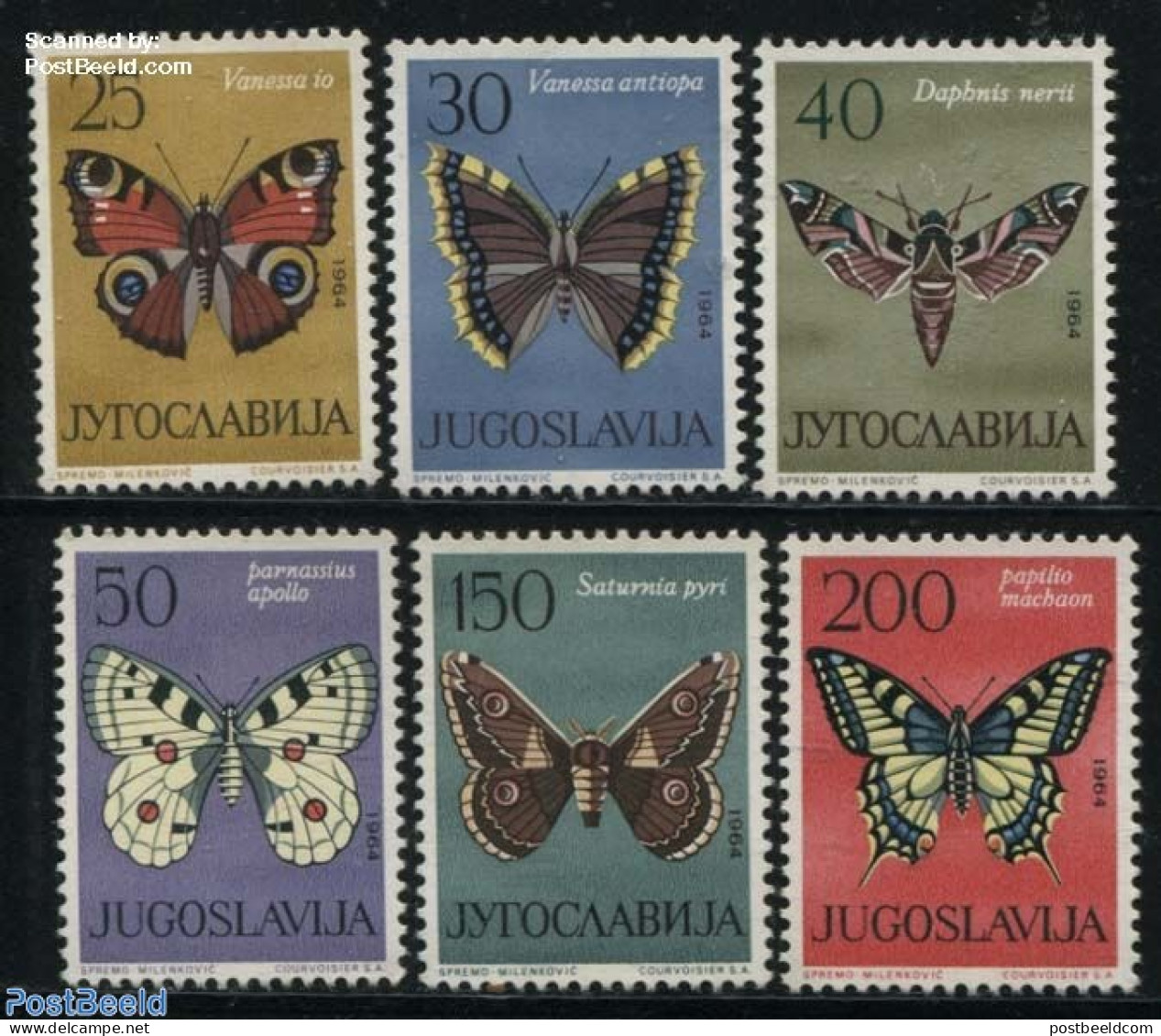Yugoslavia 1964 Butterflies 6v, Mint NH, Nature - Butterflies - Neufs