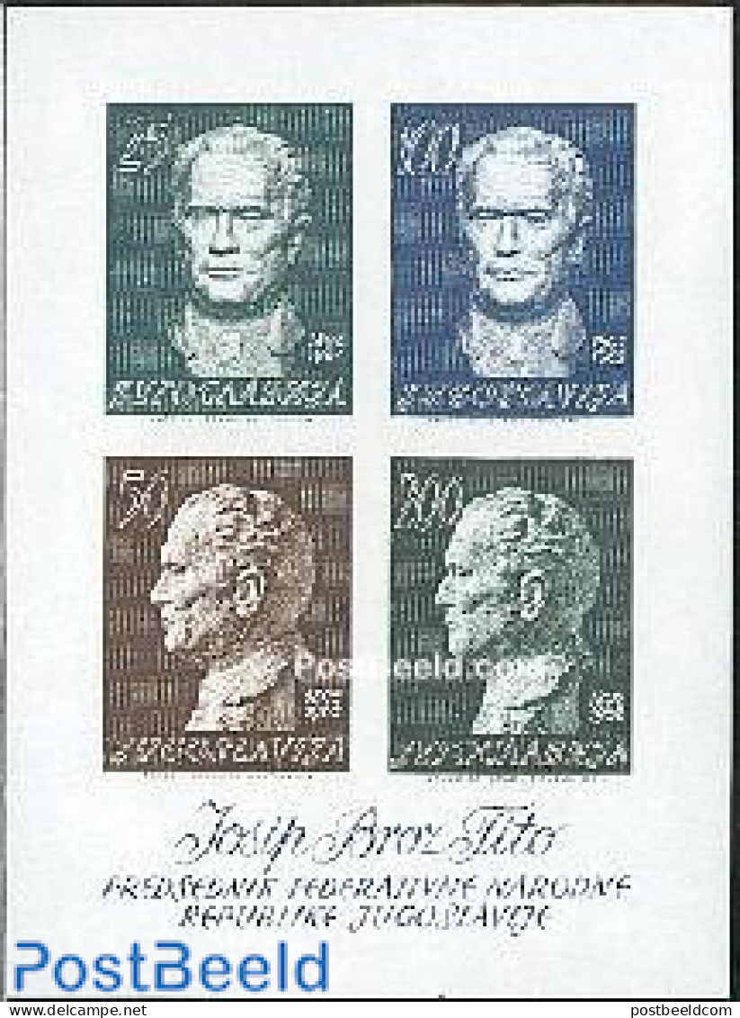 Yugoslavia 1962 J.B. Tito 70th Anniversary S/s, Mint NH - Ungebraucht