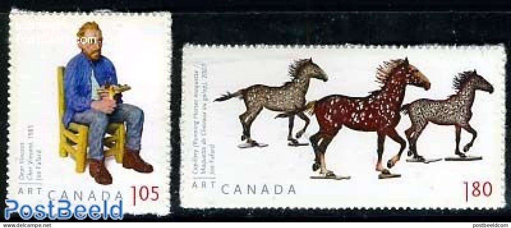 Canada 2012 Joe Fafard 2v S-a, Mint NH, Nature - Horses - Art - Sculpture - Vincent Van Gogh - Neufs