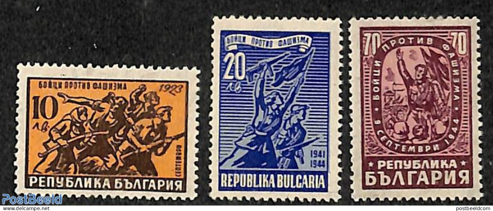 Bulgaria 1947 Anti Fascism 3v, Mint NH - Ungebraucht