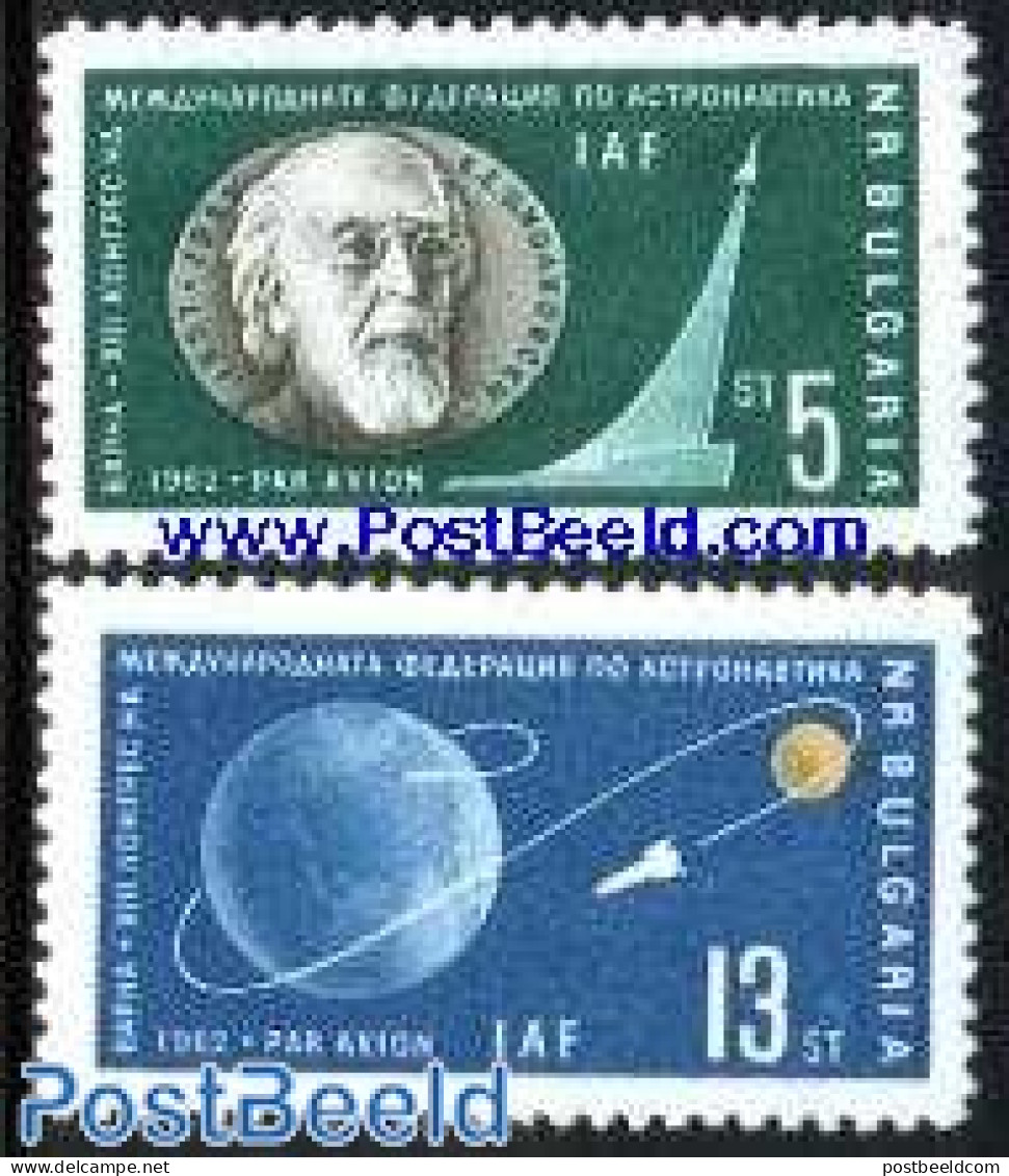 Bulgaria 1962 Astronauts Congress 2v, Mint NH, Transport - Space Exploration - Unused Stamps