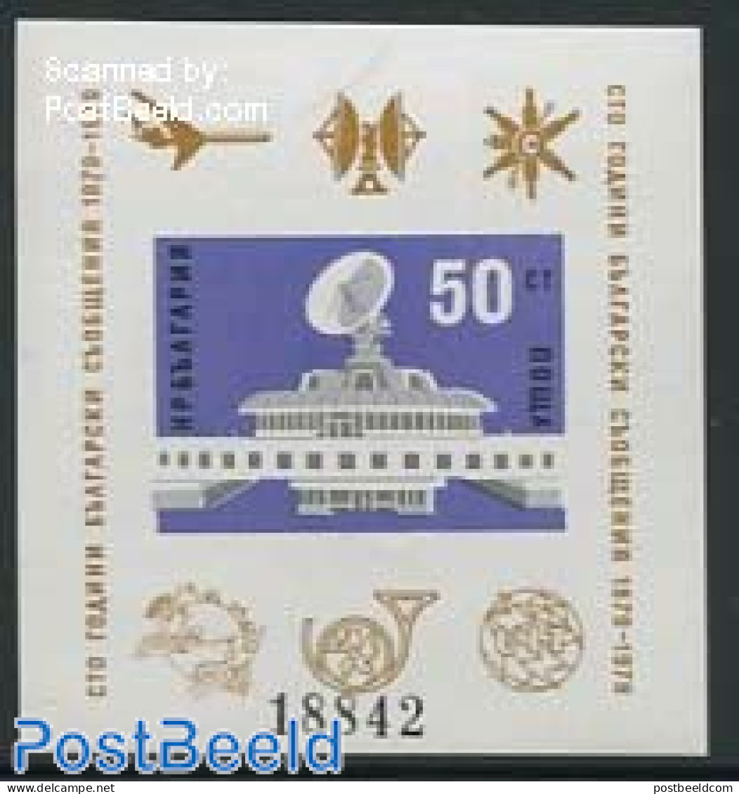 Bulgaria 1979 Post Centenary Imperforated S/s, Mint NH, Science - Telecommunication - Ungebraucht