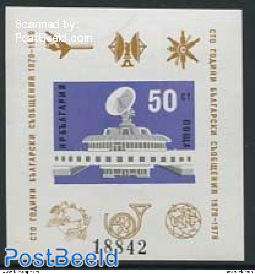 Bulgaria 1979 Post Centenary Imperforated S/s, Mint NH, Science - Telecommunication - Unused Stamps