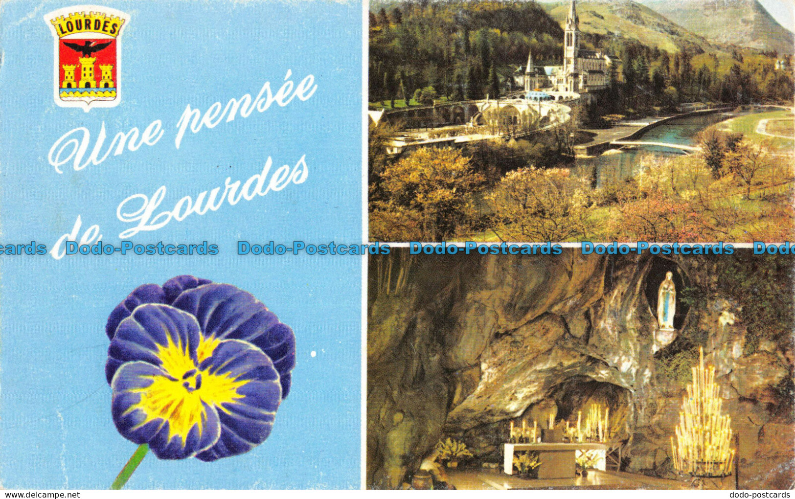 R055255 Une Pensee De Lourdes. The Basilica. The Grotto. A. Doucet. 1989 - Monde