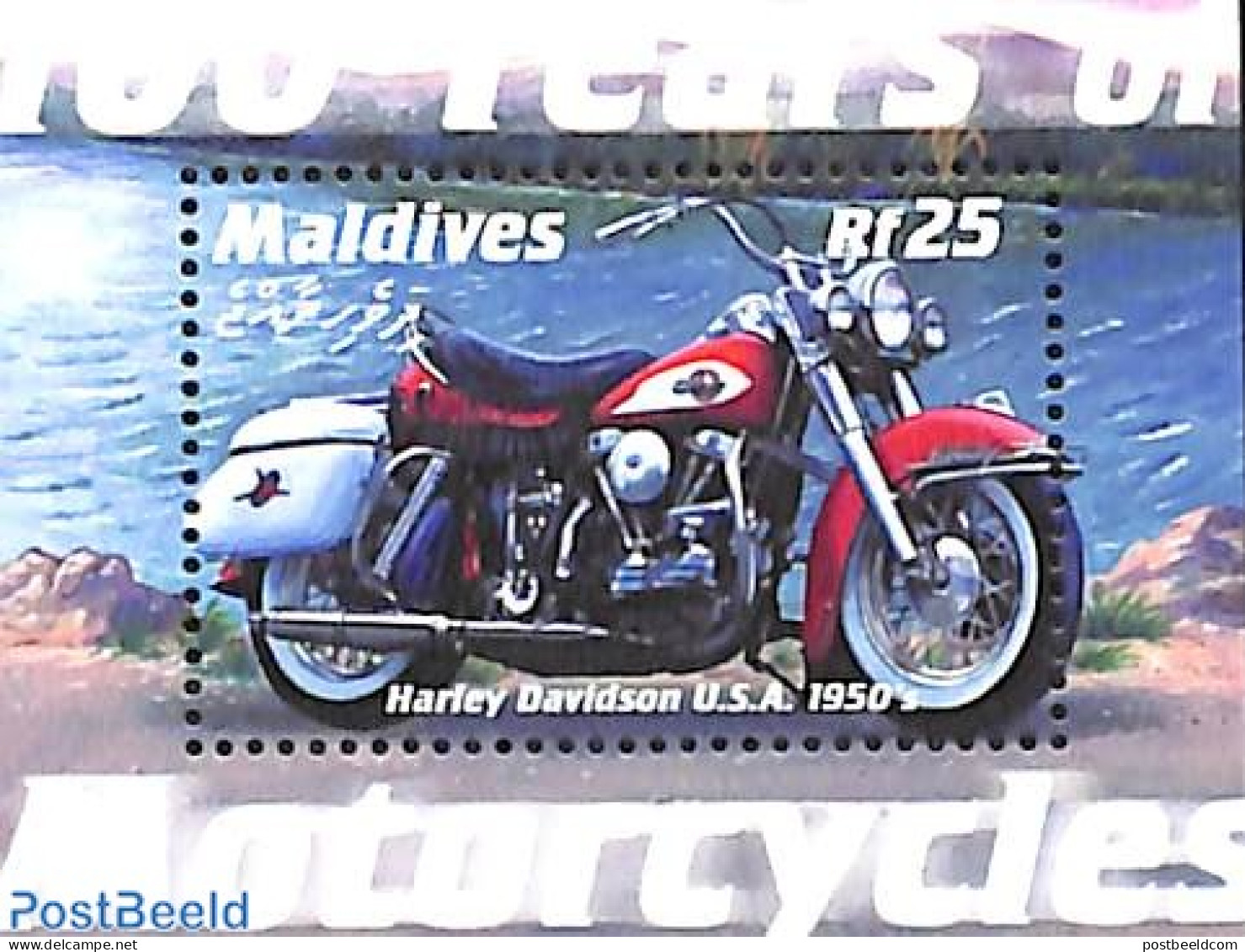 Maldives 2000 Motor Cycles, Harley Davidson S/s, Mint NH, Transport - Motorcycles - Motorräder