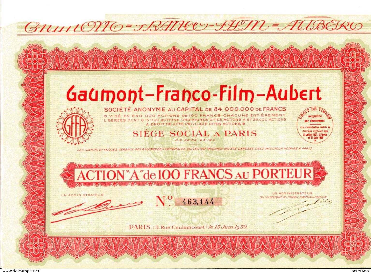 GAUMONT-FRANCO-FILM-AUBERT - Cinéma & Théatre