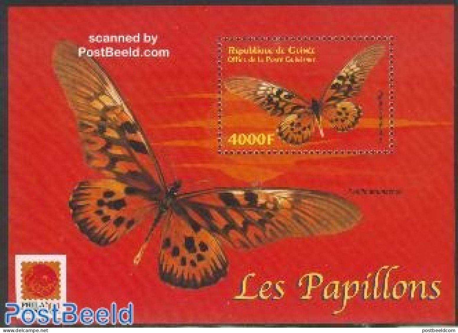 Guinea, Republic 2001 Butterflies S/s /P. Antimachus, Mint NH, Nature - Butterflies - Other & Unclassified