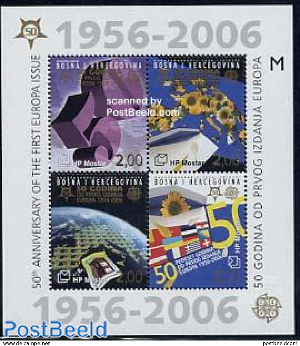 Bosnia Herzegovina - Croatic Adm. 2006 50 Years Europa Stamps S/s, Mint NH, History - Various - Europa Hang-on Issues .. - Europese Gedachte