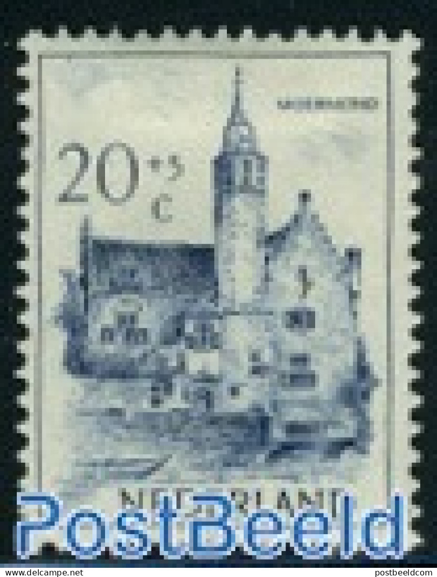 Netherlands 1951 20+5c, Moermond, Stamp Out Of Set, Mint NH, Art - Castles & Fortifications - Neufs