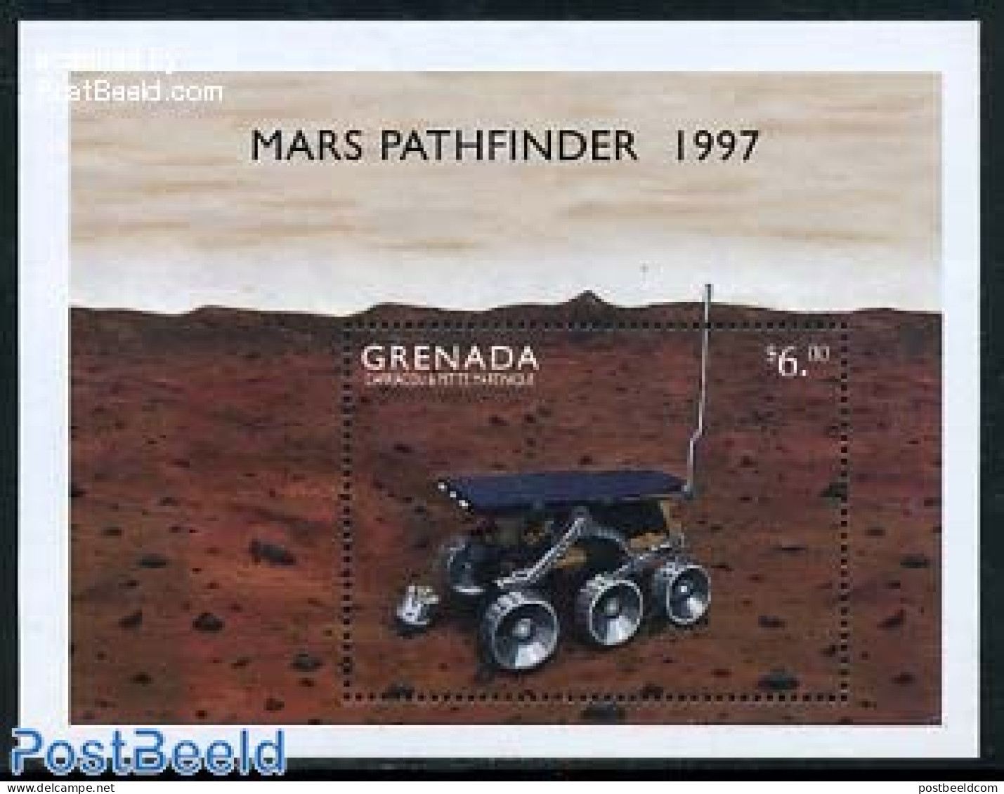 Grenada Grenadines 1999 Space Exploration, Mars Pathfinder S/s, Mint NH, Transport - Space Exploration - Grenade (1974-...)