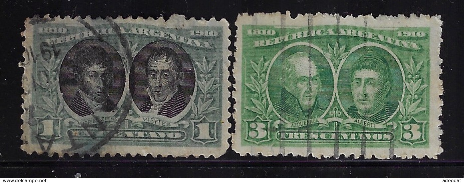 ARGENTINA  1910  SCOTT #161,163 USED - Used Stamps