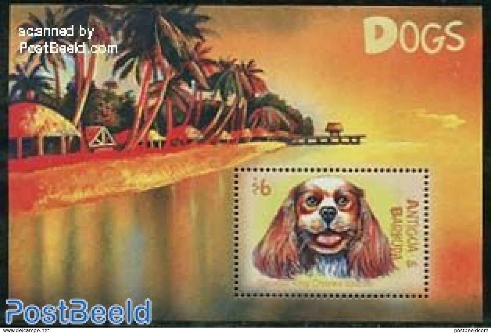 Antigua & Barbuda 2000 Dogs S/s, Spaniel, Mint NH, Nature - Dogs - Antigua Et Barbuda (1981-...)