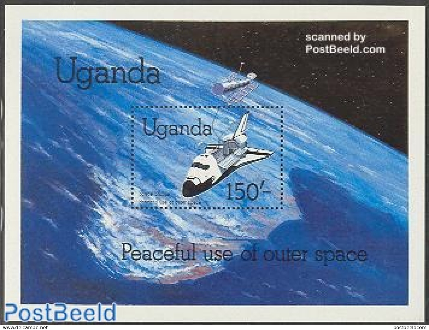 Uganda 1982 Space Shuttle S/s, Mint NH, Transport - Space Exploration - Other & Unclassified